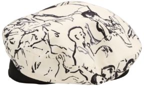 Hermes Cream Society Print Beret - Size 58
