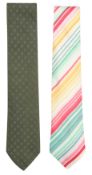 Hermes Silk Ties Collection of Two