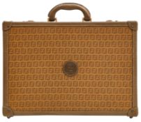 Fendi Khaki Zucchino Attache Briefcase