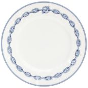 Hermes 'Chaine D'Ancre' Blue Dessert Plates