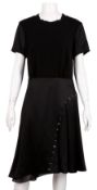 Louis Vuitton Black Silk Fit and Flare Dress - Size 40