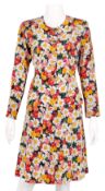 Yves Saint Laurent Silk Floral Skirt Suit - Size 34