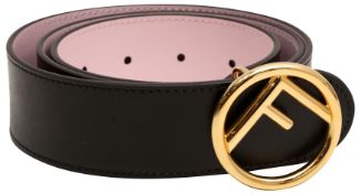 Fendi Black F Is Fendi Reversible Belt - Size 95