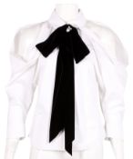 Ralph & Russo White Poplin Cold Shoulder Shirt - Size 38