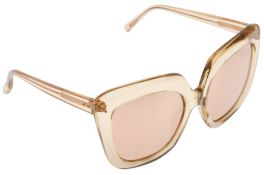 Linda Farrow Champagne C5 Oversized Sunglasses