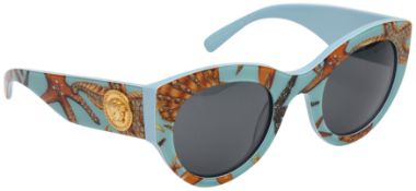 Versace Azure Blue Starfish Cat Eye Sunglasses