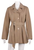 Loro Piana Beige Short Trench Coat - Size 42