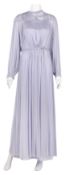 Amanda Wakeley Lavender Silk Grecian Maxi Dress - Size 12