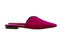 Manolo Blahnik Magenta Flat Slipper Mule - Size 37