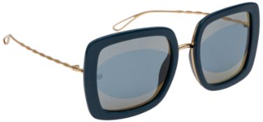 Elie Saab Petrol Blue Square Sunglasses