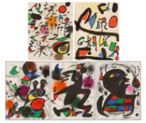 § Joan Miró (Spanish 1893-1983) Untitled (Five Bookplates)