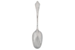 A Queen Anne Britannia standard silver tablespoon, London 1704 by John Broake (reg. 8th July 1699)
