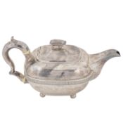 A George III sterling silver teapot, London 1810 by William Bennett