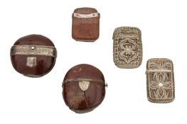 *** Withdrawn *** A group of silver and silver mounted vesta cases