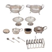 A mixed group of sterling silver