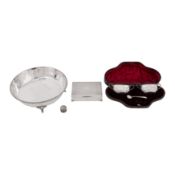 A George V sterling silver cigarette box, Birmingham 1935 by Deakin and Francis