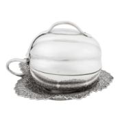 Judaica - A mid-20th century Persian (Iranian) silver etrog box, Shiraz circa 1960, marked Afsar