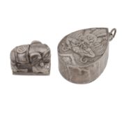 A 20th century Indian unmarked silver box