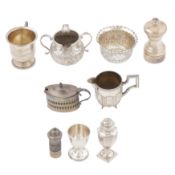 A Victorian sterling silver double lipped cream jug, London 1896 by Joseph Clarke