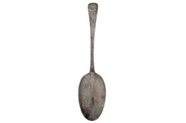 A George I sterling silver tablespoon, London 1726, maker’s mark obscured