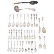 A mixed group of American silver flatware