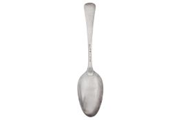 A George II sterling silver tablespoon, London 1756 by Isaac Callard (reg. 7th Feb 1726, d.c.1770)