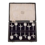 A cased set of early 20th century Australian sterling silver coffee spoons, Sydney circa 1920 by Pro