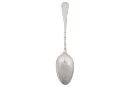 A George I sterling standard silver tablespoon, London 1725 by Samuel Hitchcock (first reg. 24th Nov