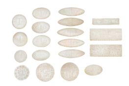 A group of late 18th / early 19th century Chinese mother of pearl gaming counters