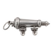 A Victorian unmarked silver pull-out Beaufort whistle, circa 1850