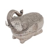 A mid-20th century Cambodian unmarked silver box, circa 1970