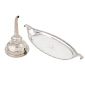 A George III sterling silver snuffers or wick trimmers tray, London1783 by Burrage Davenport