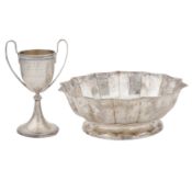 A late 20th century Spanish 916 standard silver bowl, marked Joyeria Reyes