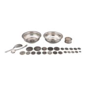 A pair of mid-20th century Egyptian 900 standard silver bowls, Cairo 1939