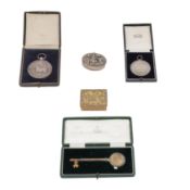 A cased early 20th century unmarked Indian silver horse breeding medal dated 1920