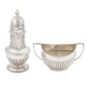 A Victorian sterling silver sugar caster, London 1896 by Henry Stratford