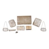 A mixed group of sterling silver