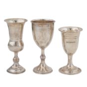 A George V sterling silver kiddish cup, London 1931 by Morris Salkind