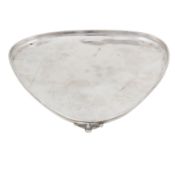 An Alexander III late 19th century Russian 84 zolotnik silver tray, Saint Petersburg 1883 by Pavel O