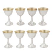 A set of eight mid-20th century American ‘Lord Saybrook’ sterling silver goblets by International St