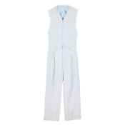Burberry Pale Blue Tailored Jumpsuit