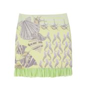 Versace Pale Green Scuba Sea Print Skirt - Size 42