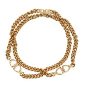 Christian Dior Crystal Curb Chain Necklace