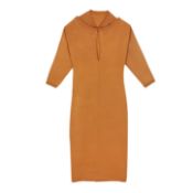 Burberry Camel Bodycon Knit Dress - Size 8