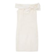Valentino Cream Silk Crepe Column Dress - Size 10