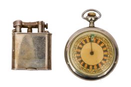 Art Deco, America Roulette wheel pocket watch