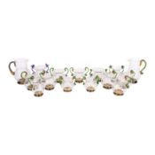 20th Century, Italy, Venetian Set of twin-handled teacups and jugs 
