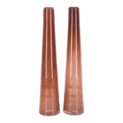 Henry Dean, Belgium Pair of art glass vases