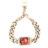 Chanel Multi Resin Mosaic CC Chain Bracelet