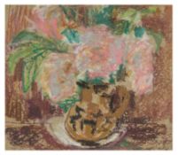 § Peggy Sommerville (British, 1918-1975) Still life with pink flowers 